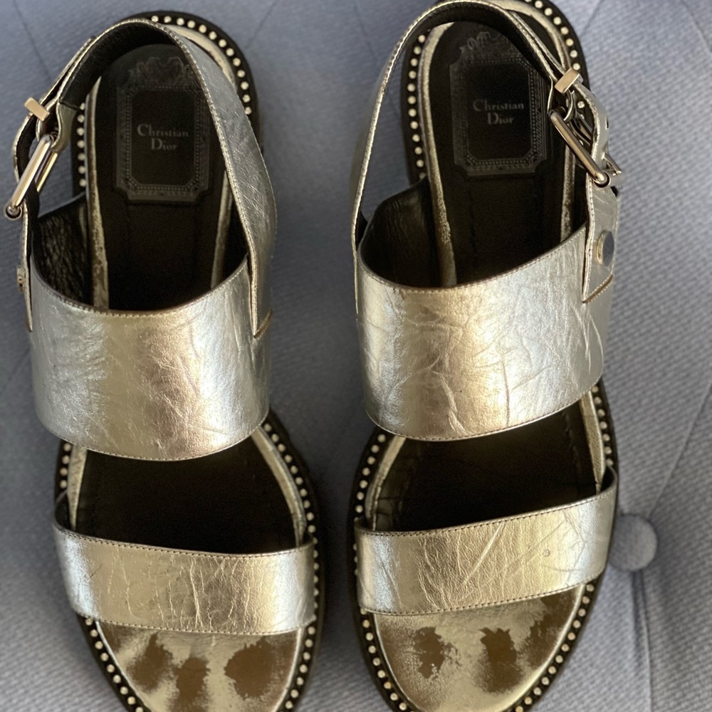 Pre-loved Silver Dior sandals!